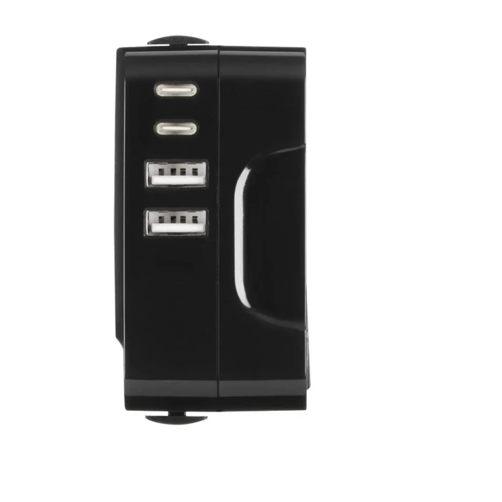 Travel Smart All-in-One Travel Adapter with USB Ports - Black